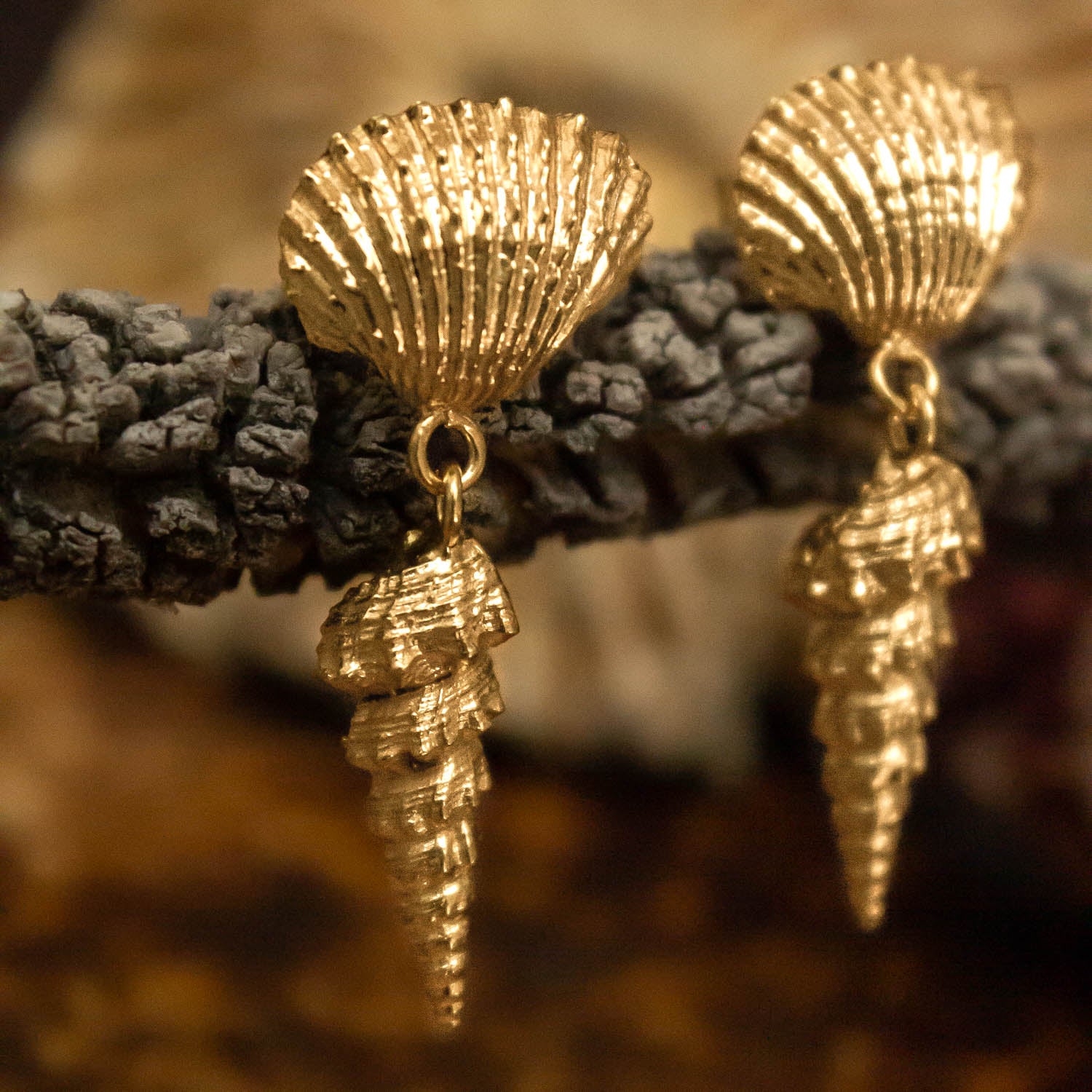 Aros doble Conchita Dorados