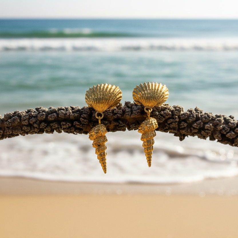 Aros doble Conchita Dorados