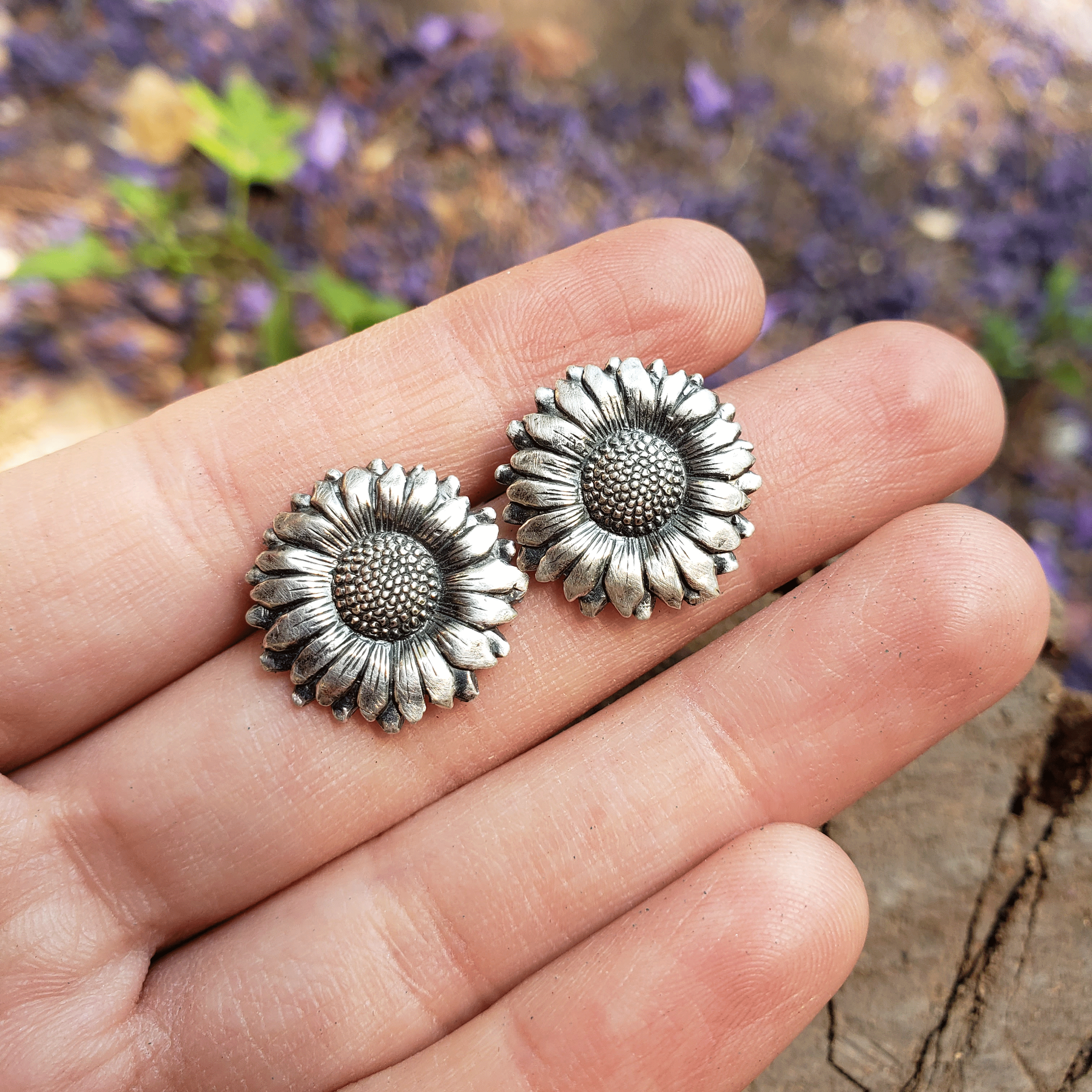 Aros Girasol pequeños envejecidos