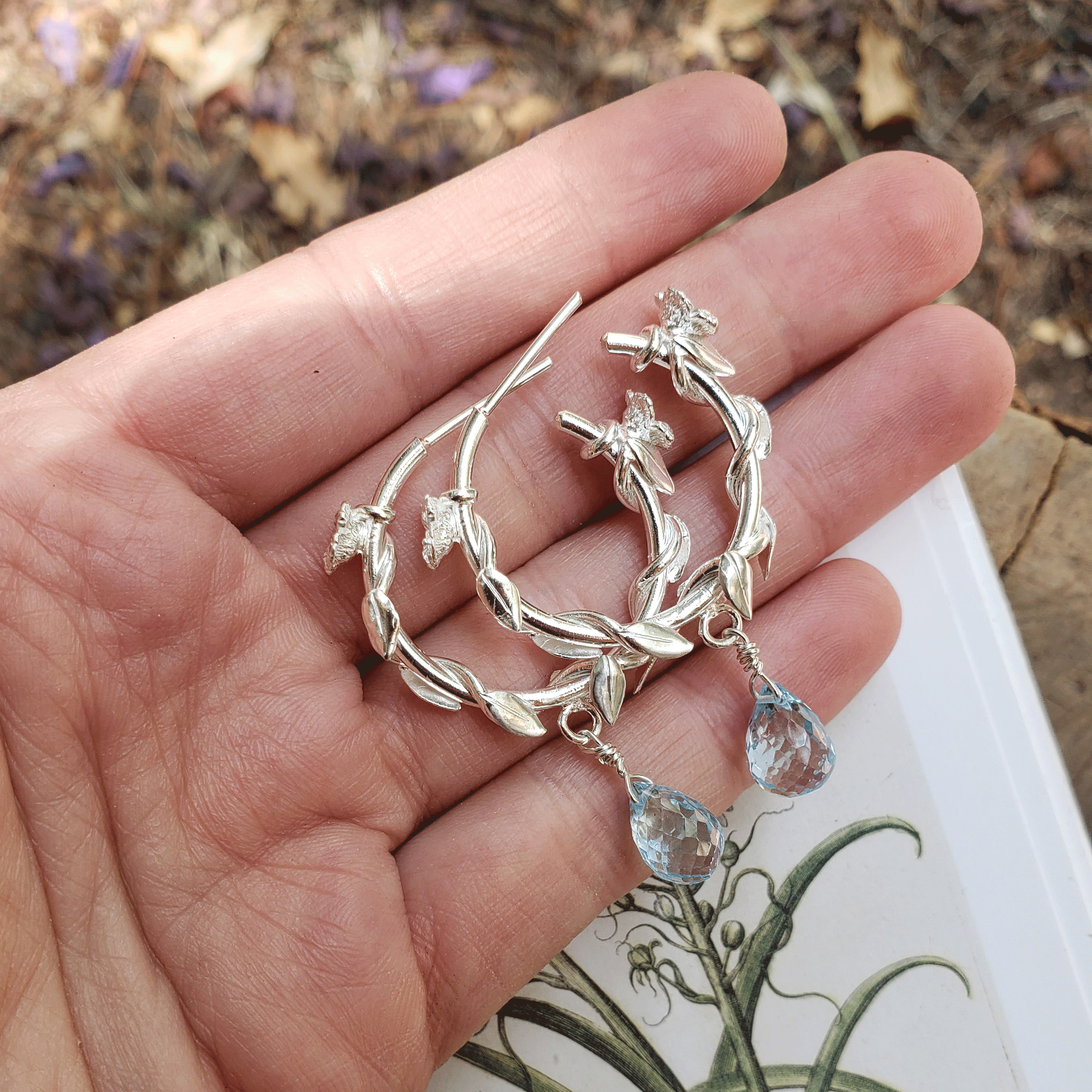 Aros Jardín Secreto Plata y Topacio