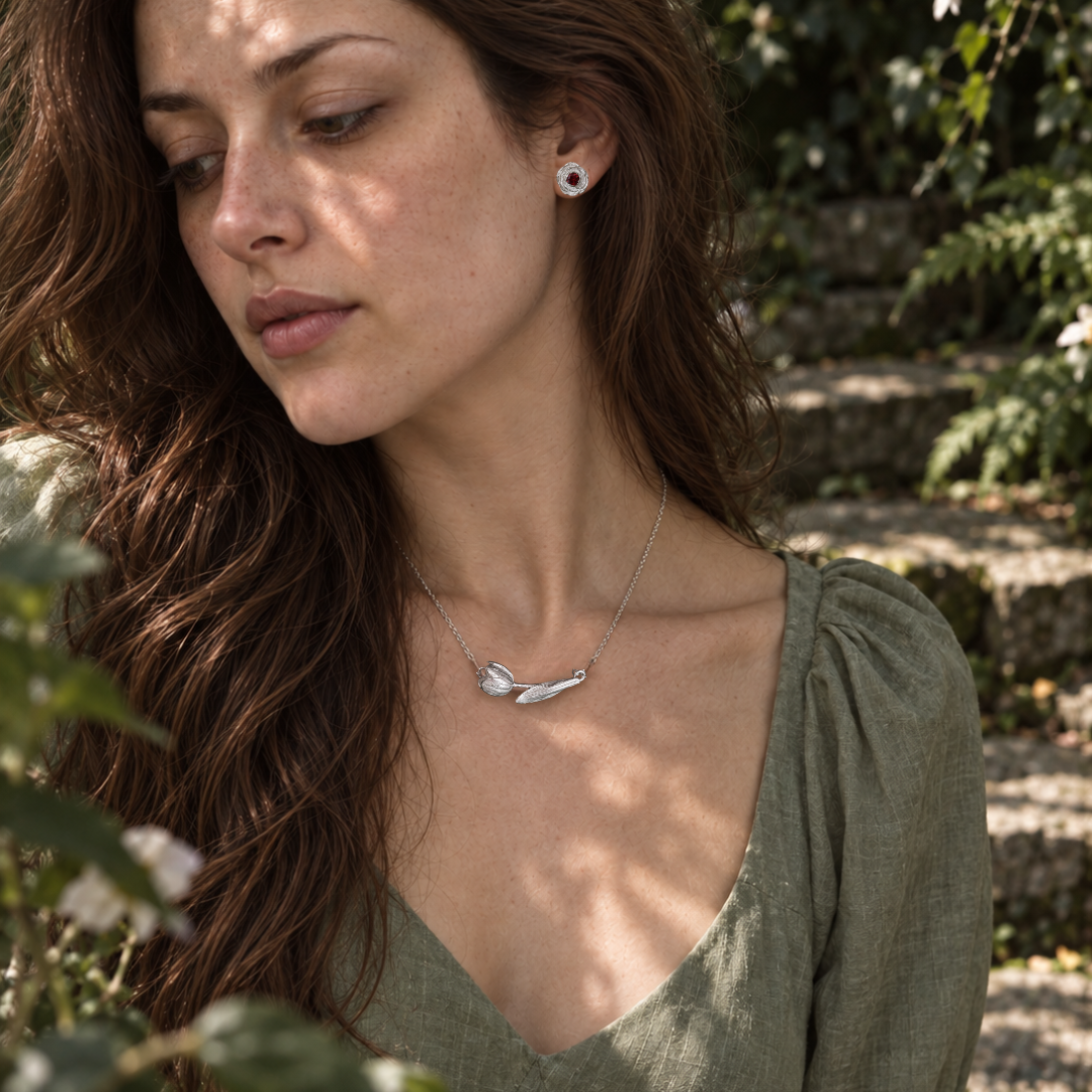 Aros Camelia y granate