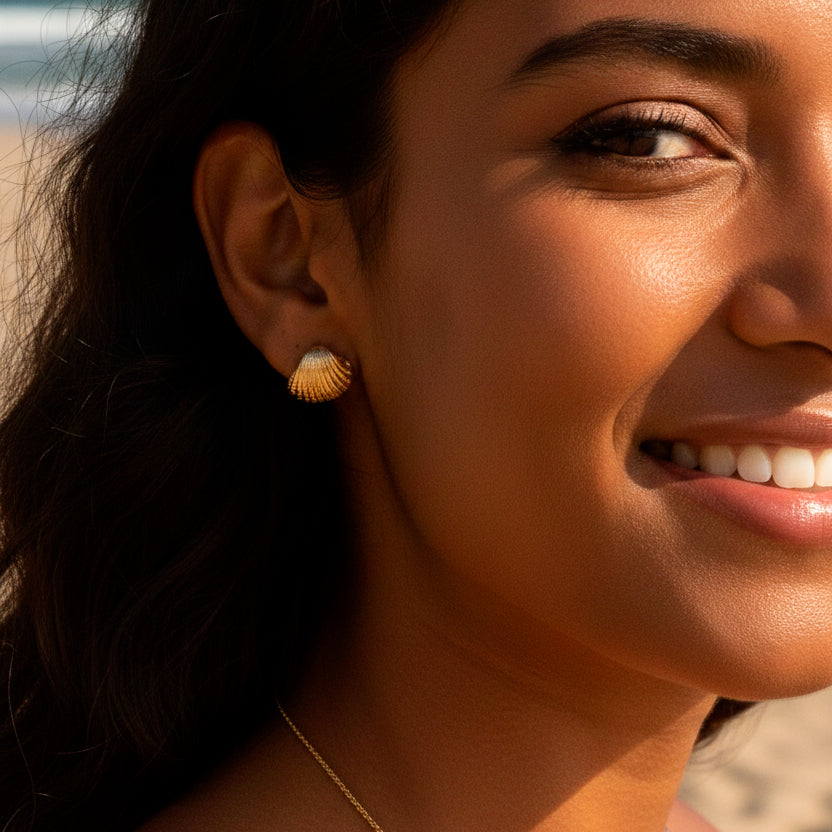 Aros conchita almeja dorados